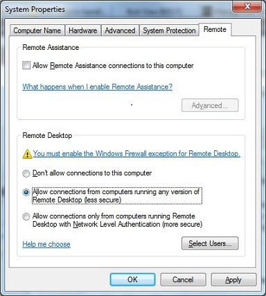 Enable rdp windows 7 registry